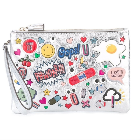 Anya Hindmarch all over stickers silver clutch - Picture 8 of 8